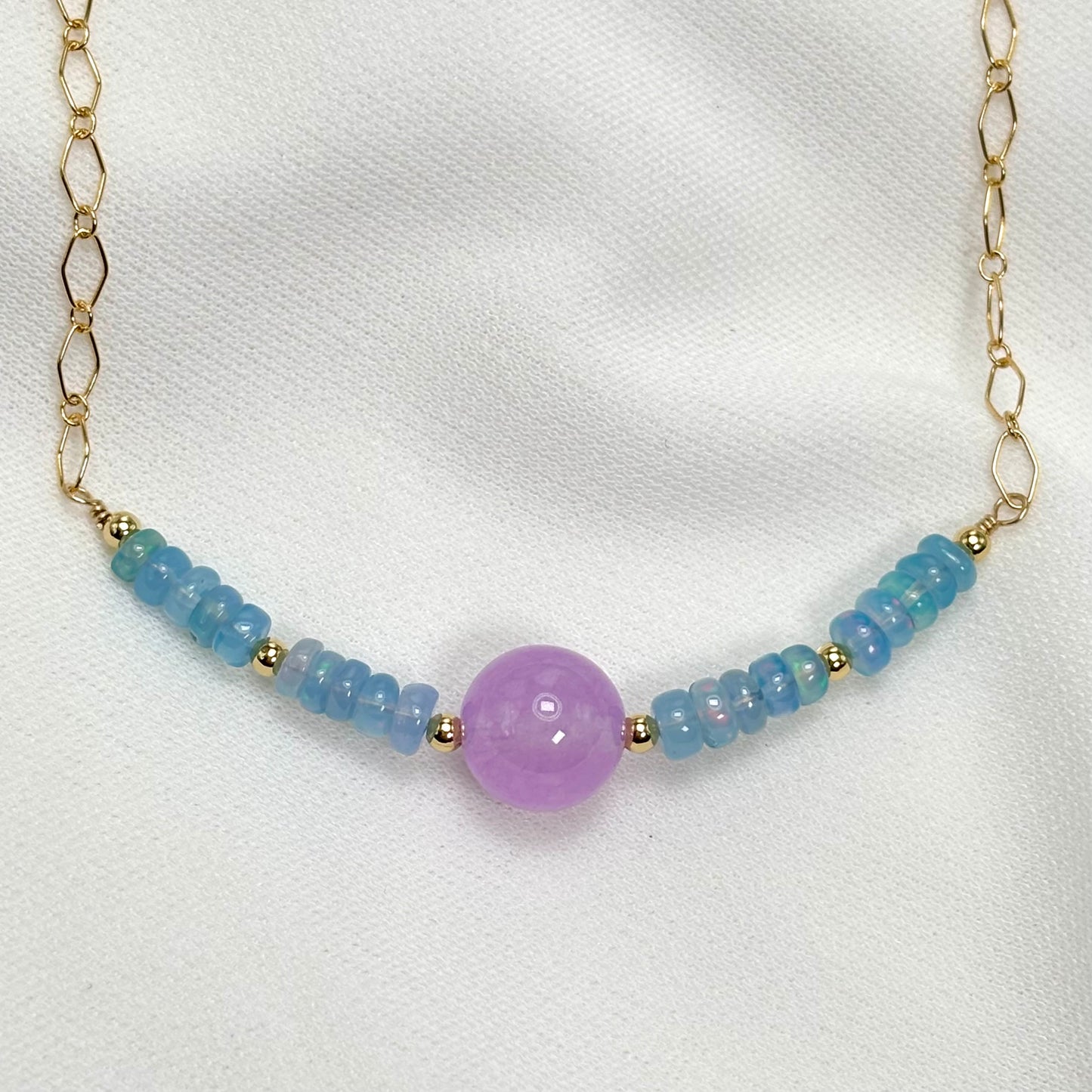 Pink Sky Opal Necklace