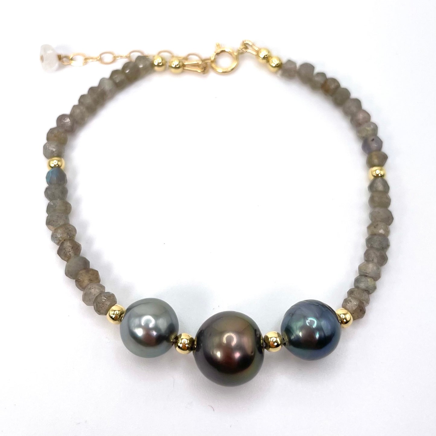 Dreamy Labradorite Tahitian Pearl Bracelet