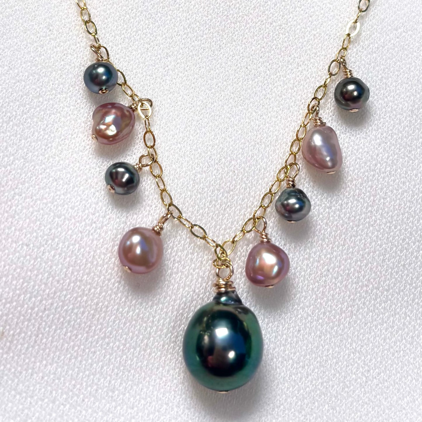 Tahitian Pearl Night Sky Necklace