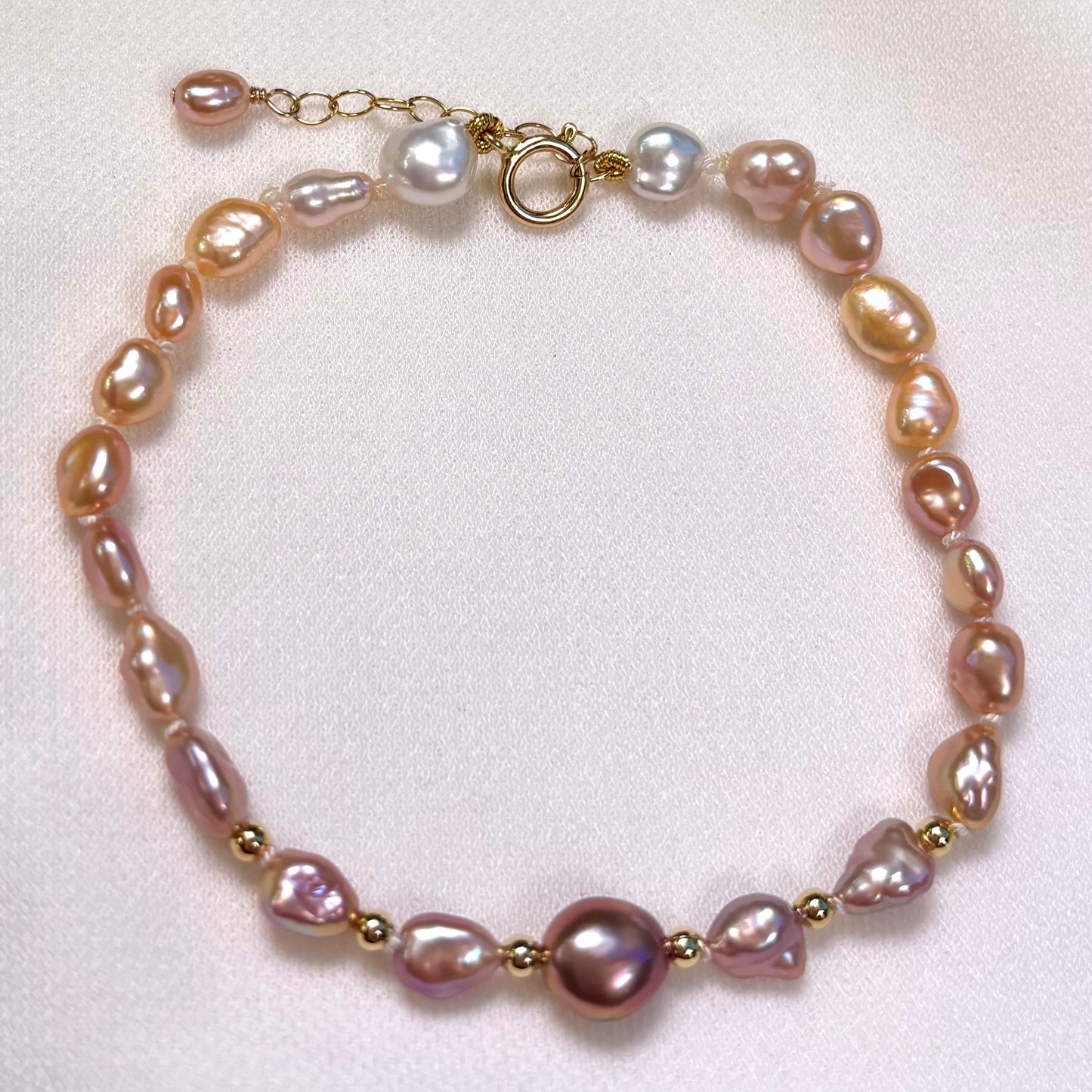 Sunset Ombré Keshi Pearl Bracelet