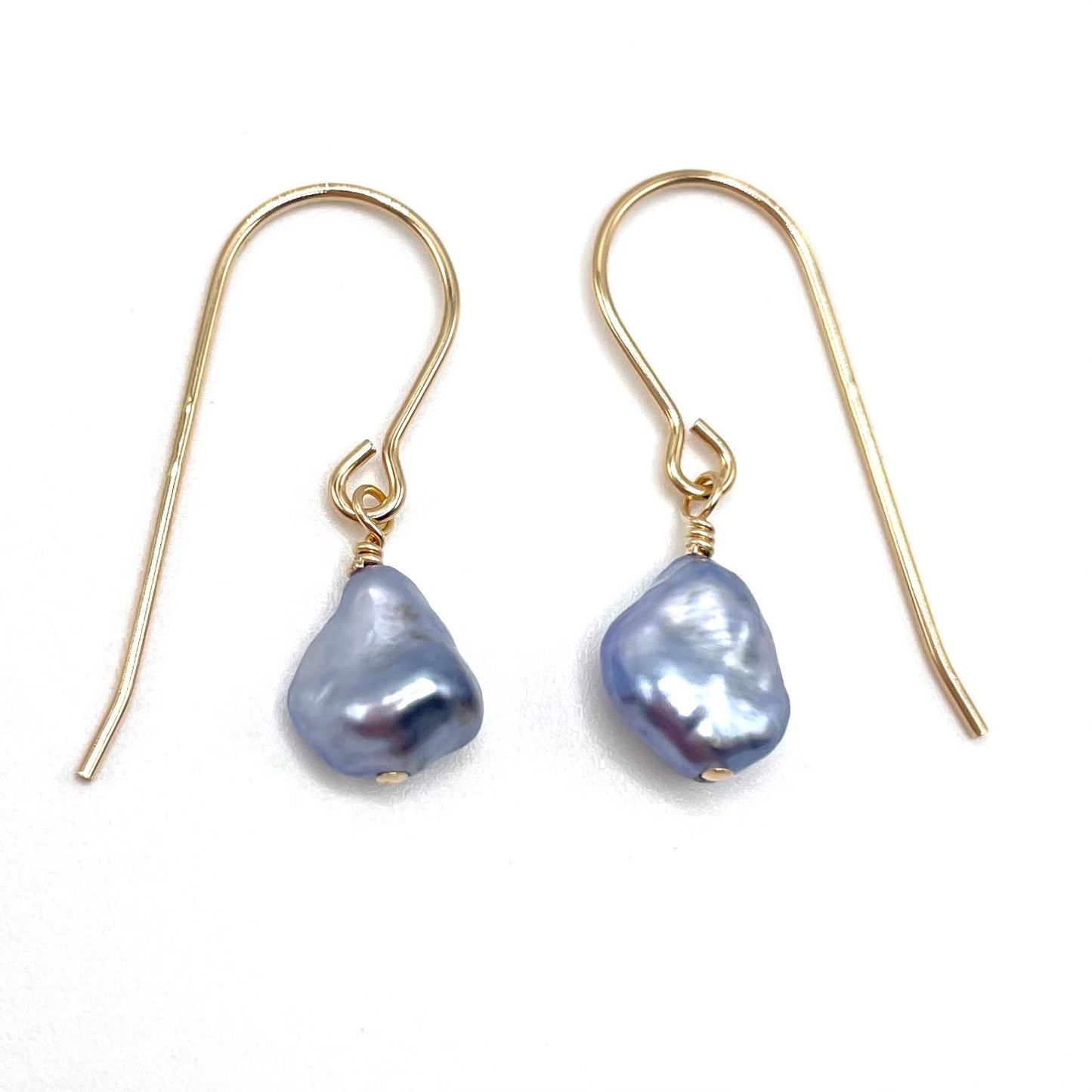 Periwinkle Tahitian Keshi Earrings