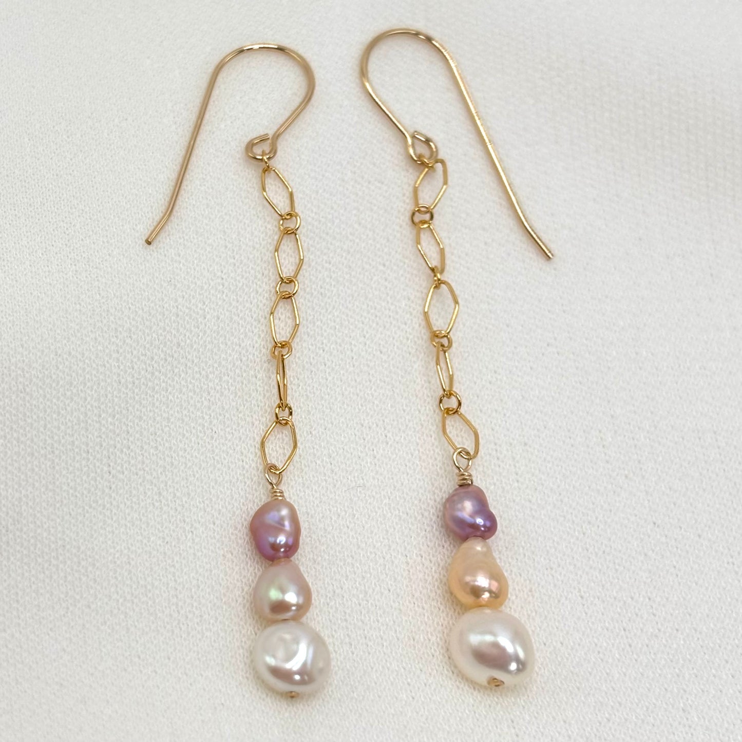 Pink Ombré Keshi Earrings