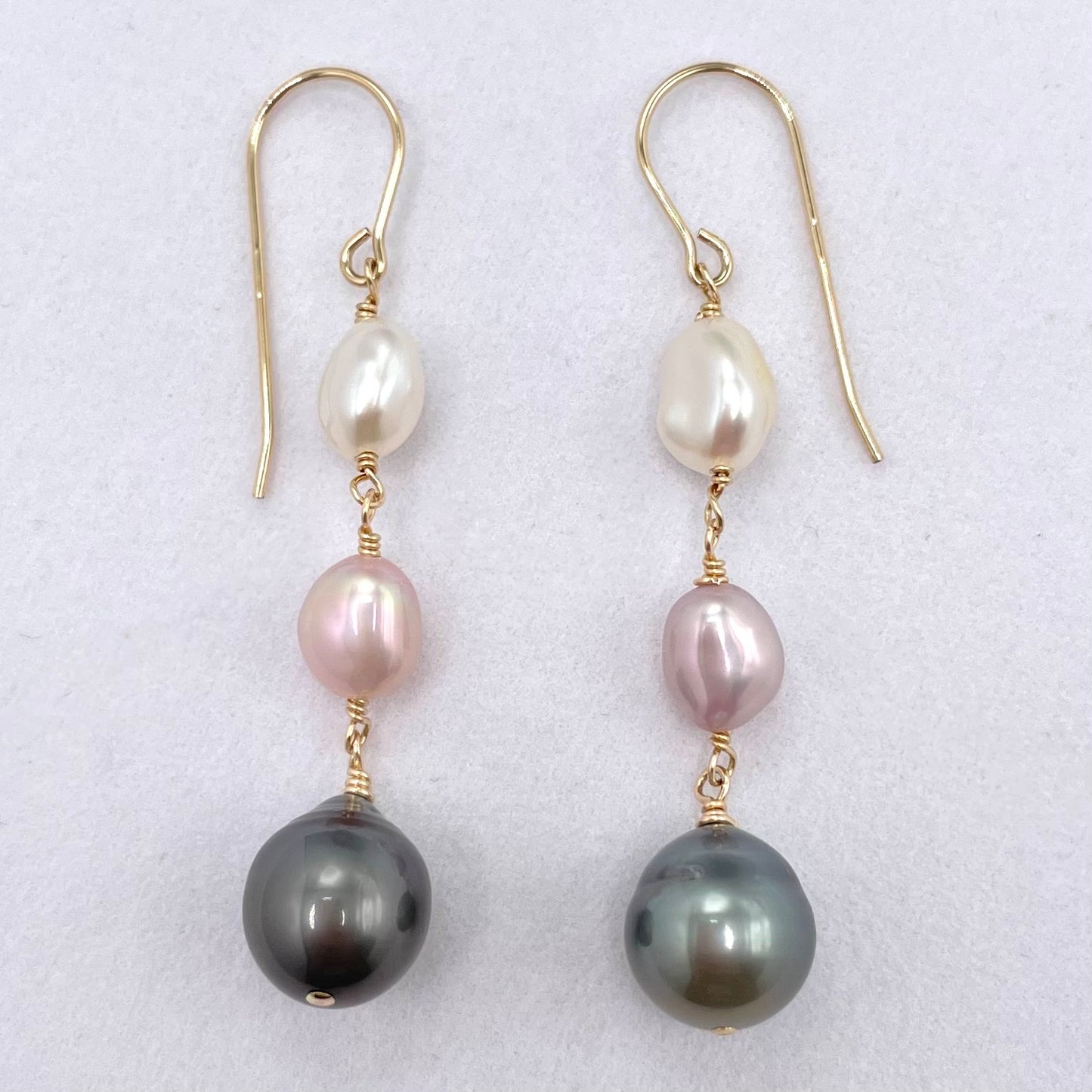 Tahitian Pearl Sunrise Earrings