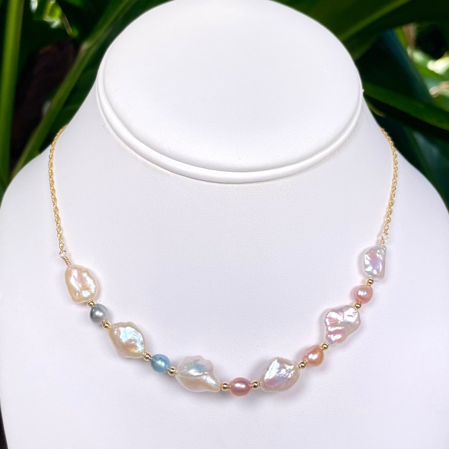 Keshi Pearl Cloud Necklace