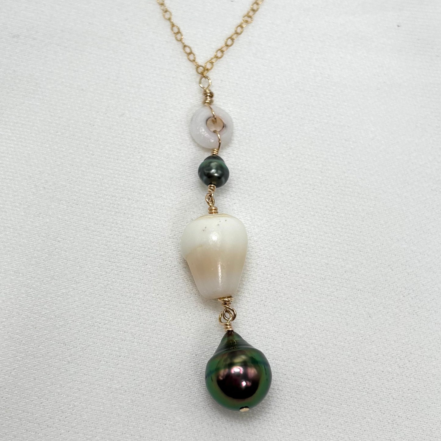 Tahitian Pearl Cone Shell Necklace