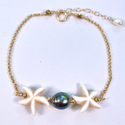 Tahitian Pearl Starfish Bracelet