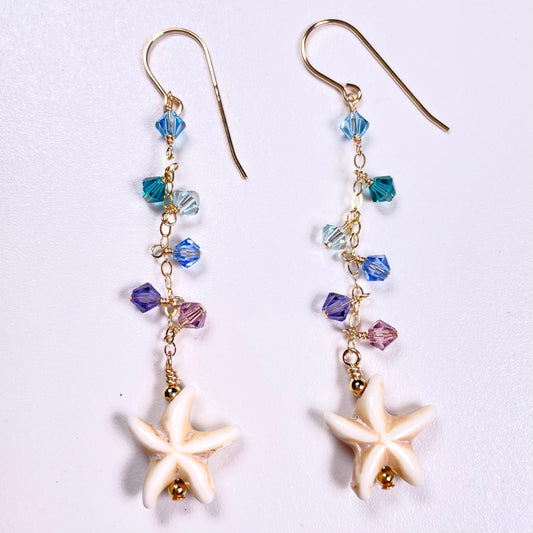 Rainbow Starfish Earrings