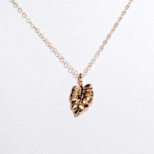 Monstera Charm Necklace