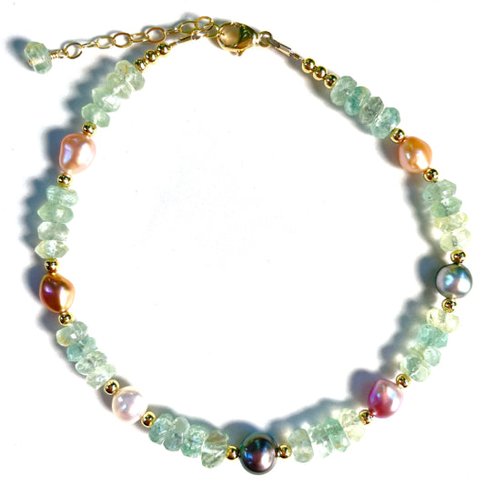 Rainbow Keshi Treasure Bracelet