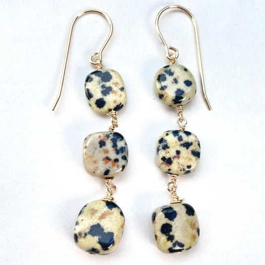 Triple Dalmatian Earrings