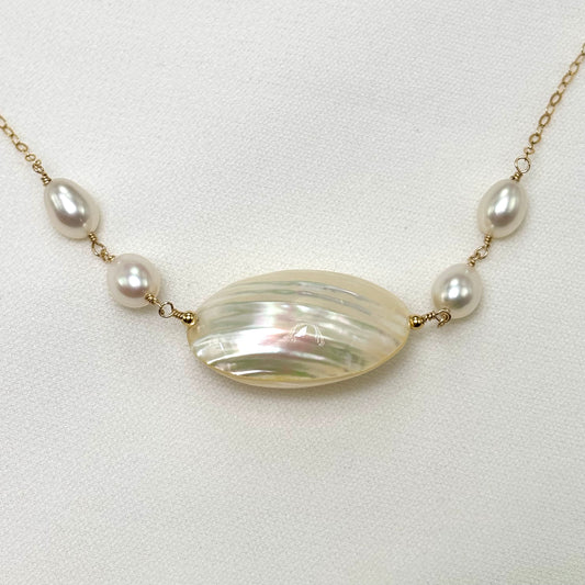 Iridescent Pearl Necklace