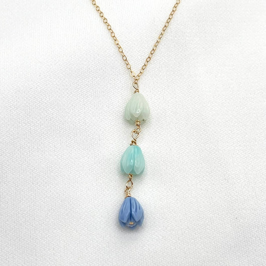 Ocean Ombré Pikake Necklace