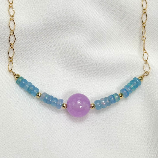 Pink Sky Opal Necklace