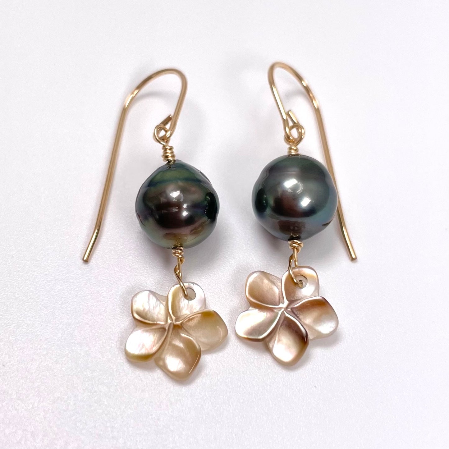 Tahitian Pearl Pua Earrings