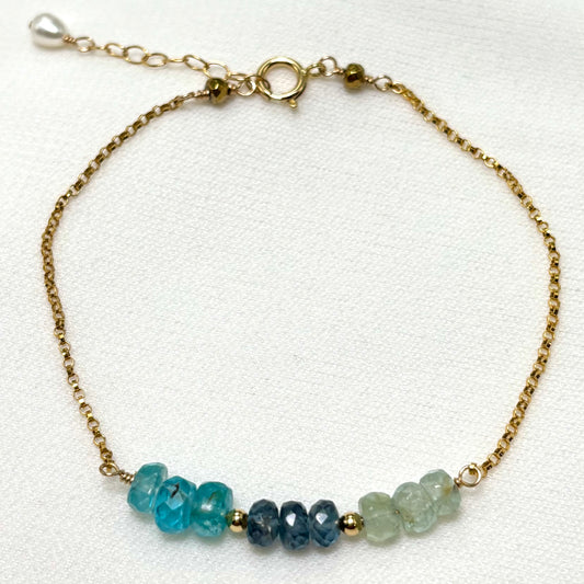 Blue Ombré Gemstone Bracelet