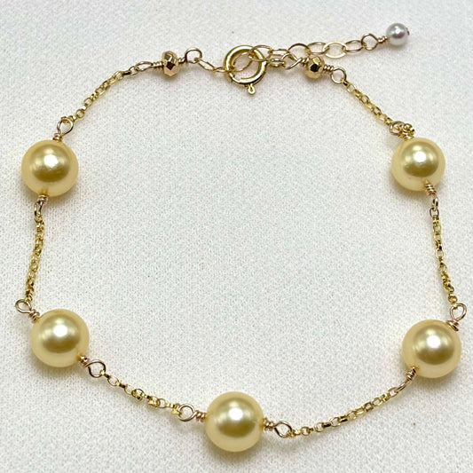 Golden Akoya Pearl Bracelet
