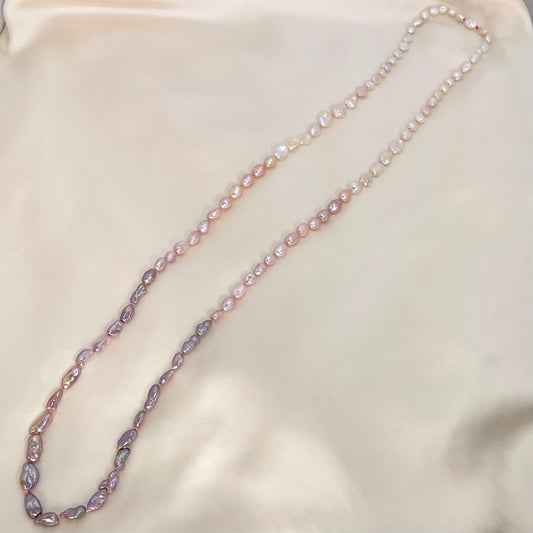 Purple Ombré Keshi Pearl Strand