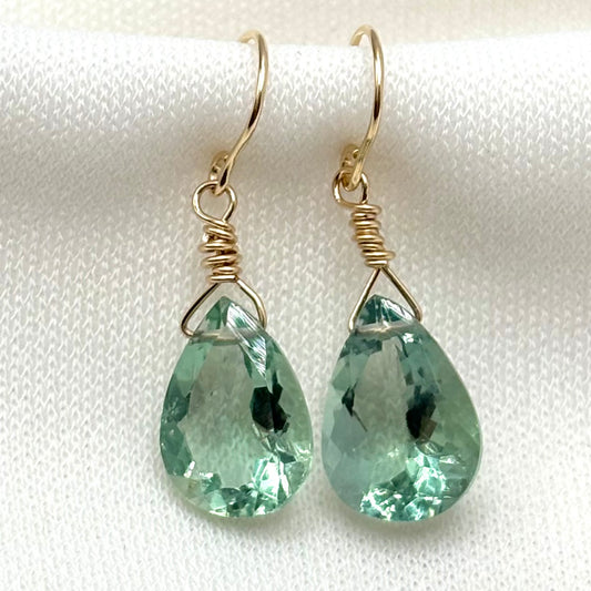 Green Fluorite Earrings