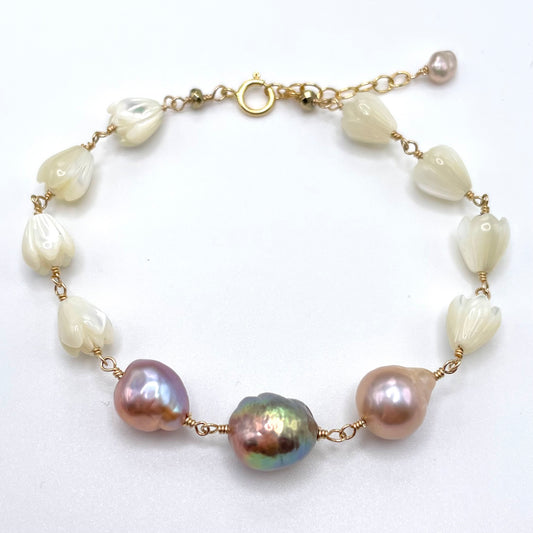 Edison Pearl Pikake Lei Bracelet