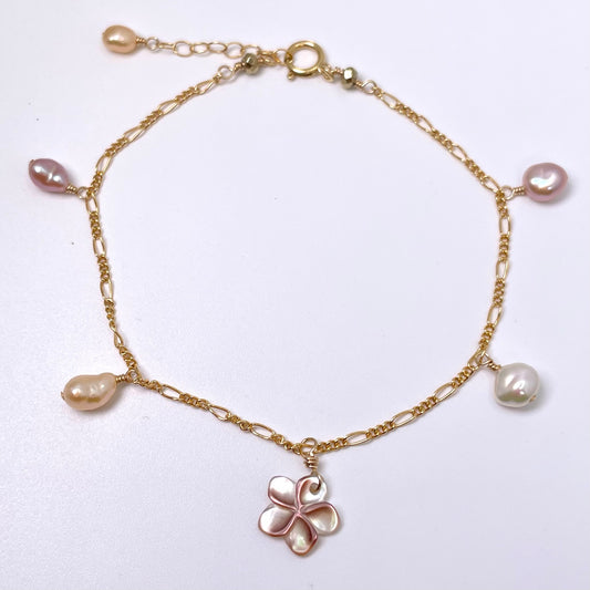 Pink Keshi Pearl Pua Bracelet