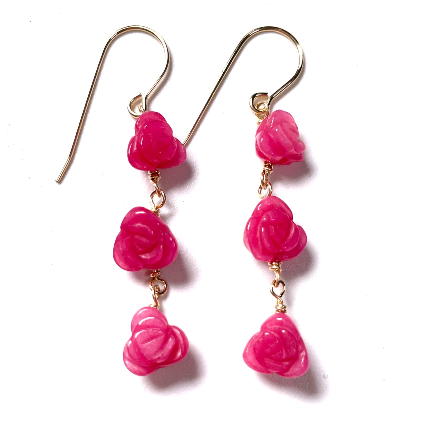 Triple Rose Earrings