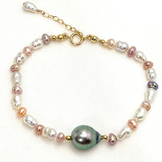 Tahitian Pearl Coconut Bracelet