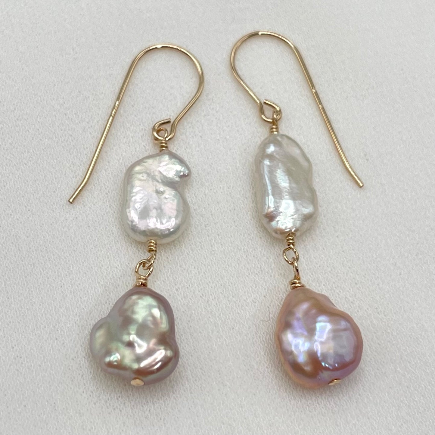 Cherry Blossom Keshi Pearl Earrings