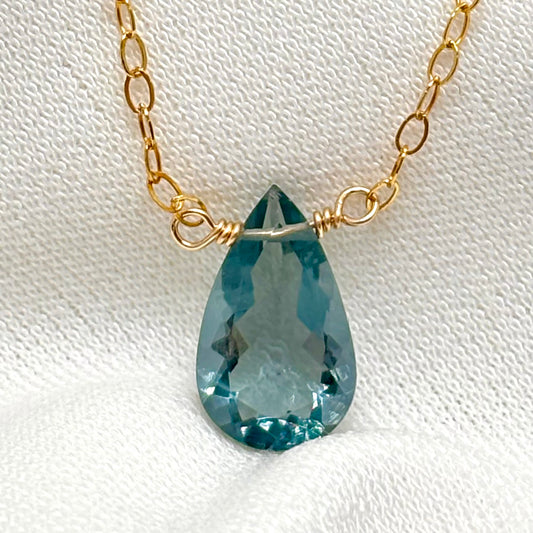 Teal Fluorite Necklace