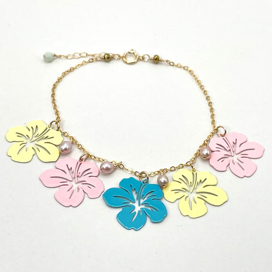 Pastel Hibiscus Bracelet