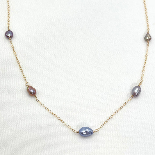Purple Keshi Pearl Dream Necklace