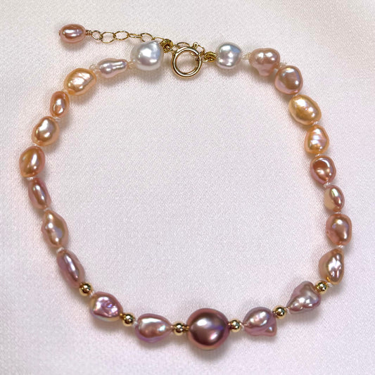 Sunset Ombré Keshi Pearl Bracelet
