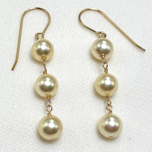 Champagne Akoya Pearl Earrings