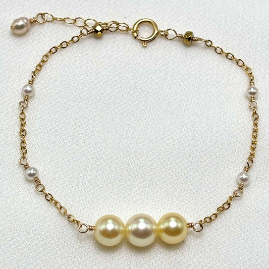 Golden Ombré Akoya Pearl Bracelet