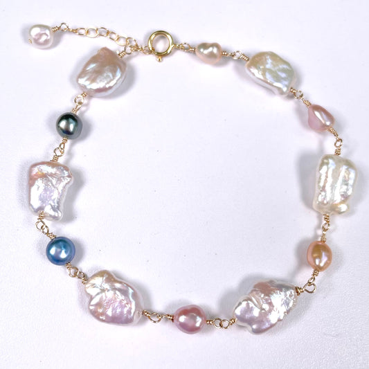 Keshi Pearl Cloud Bracelet