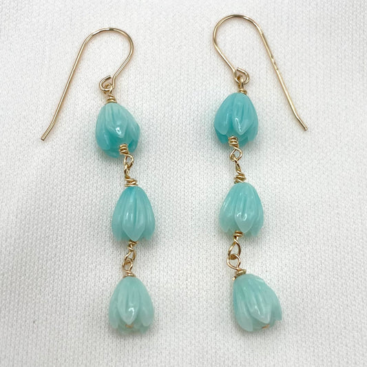 Teal Pikake Earrings