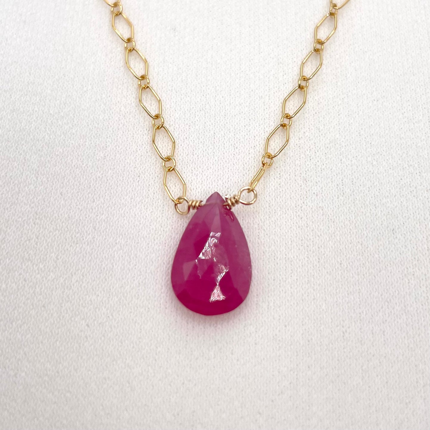 Pink Sapphire Necklace