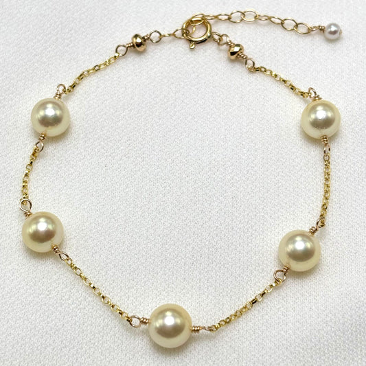 Champagne Akoya Pearl Bracelet