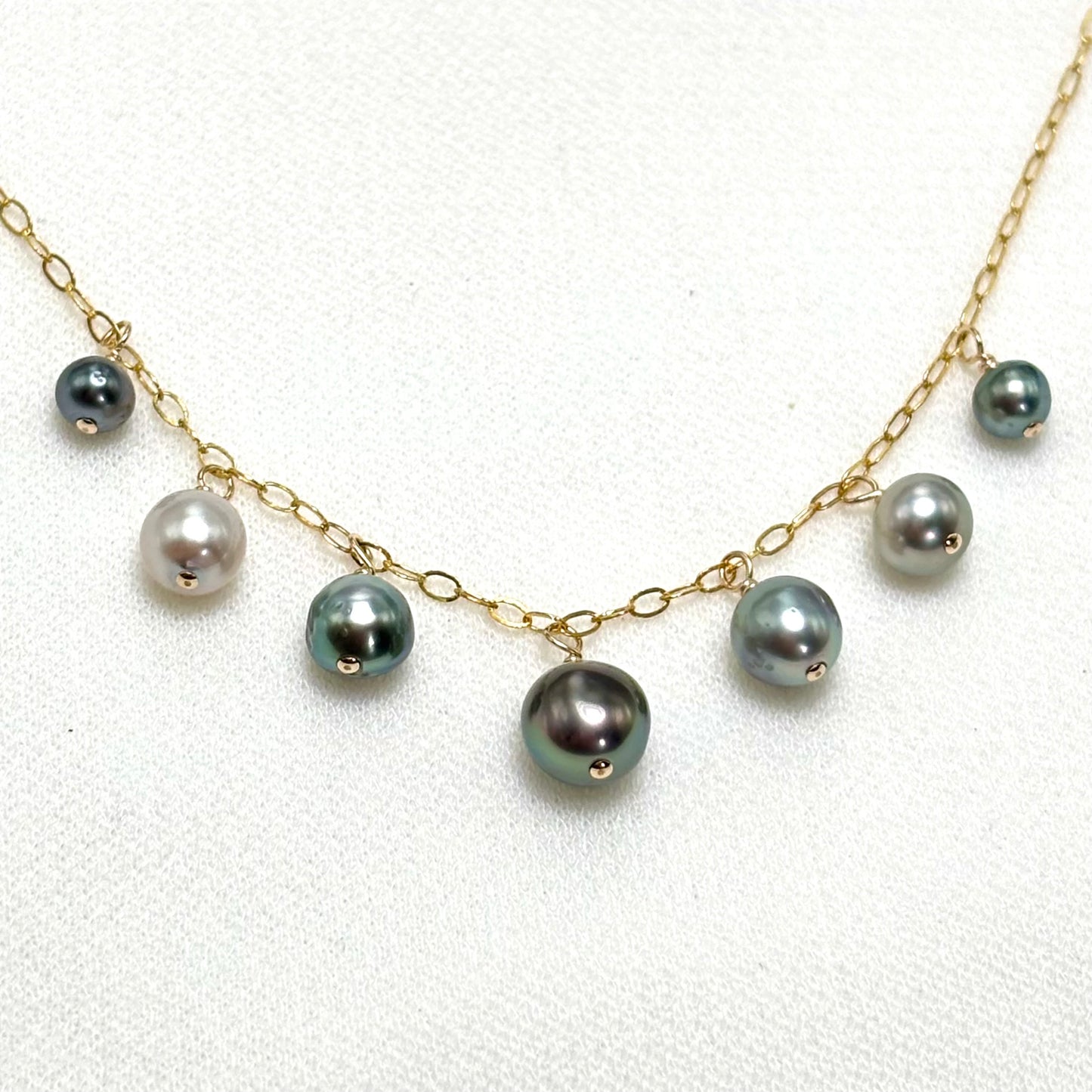 Ocean Tahitian Keshi Pearl Necklace