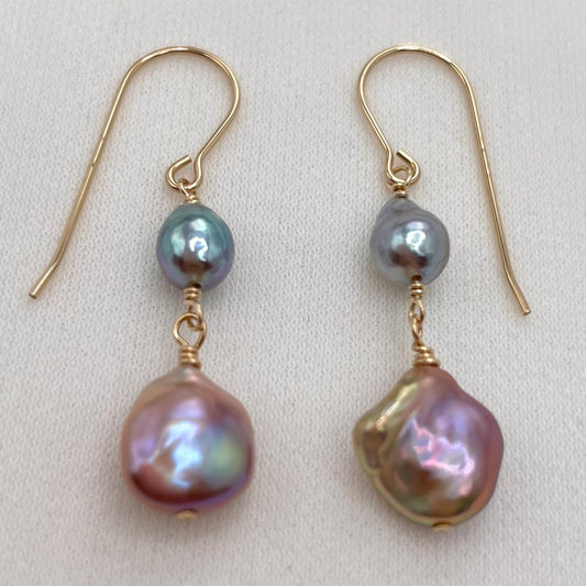 Blue Akoya Pearl Dream Earrings