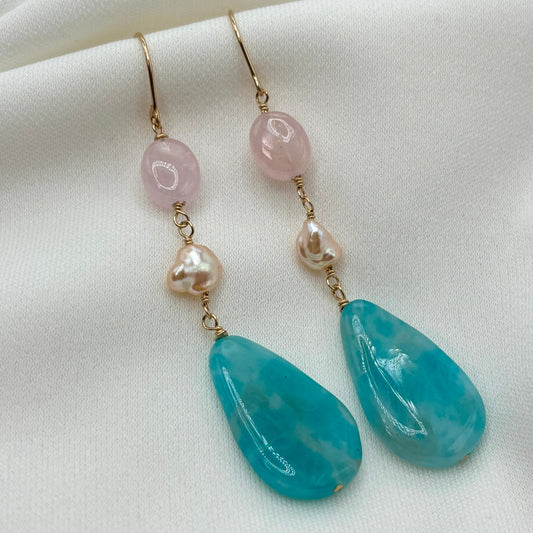 Tropical Amazonite Earrings