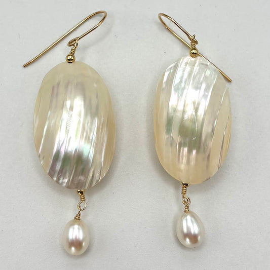 Iridescent Pearl Earrings