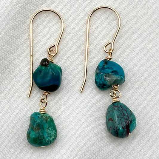 Chrysocolla Drop Earrings