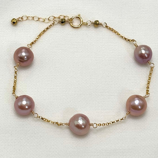 Pink Edison Pearl Bracelet