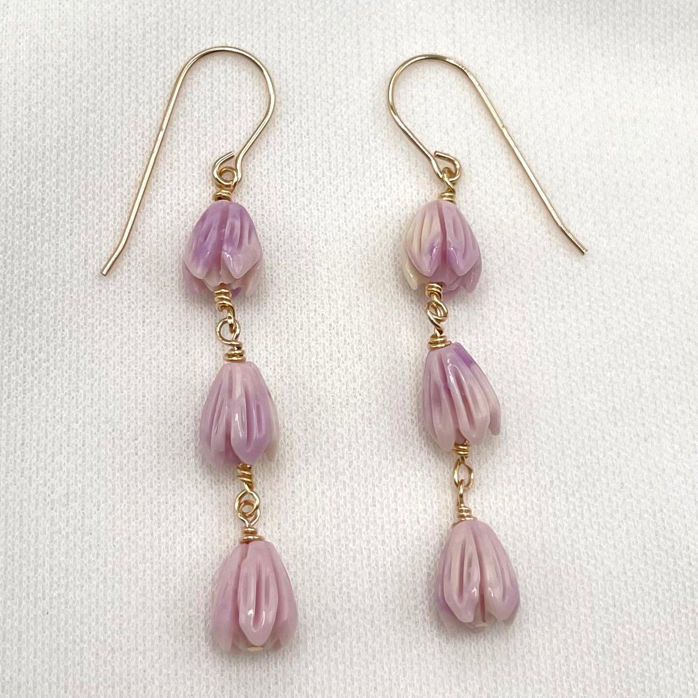 Lilac Pikake Earrings