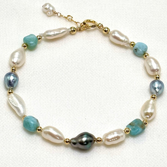 Larimar Wave Bracelet