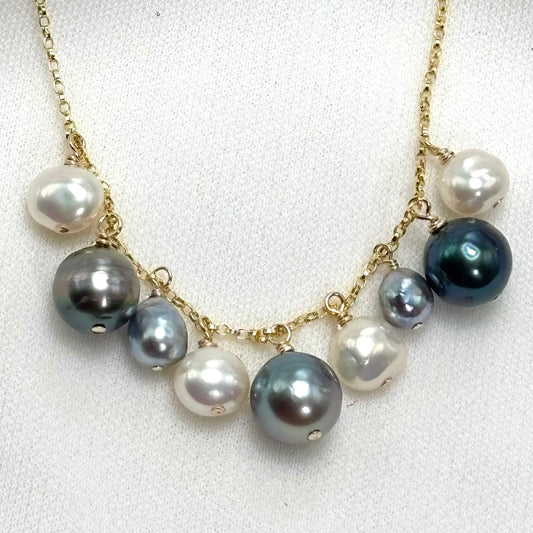 Blue Ocean Charm Necklace