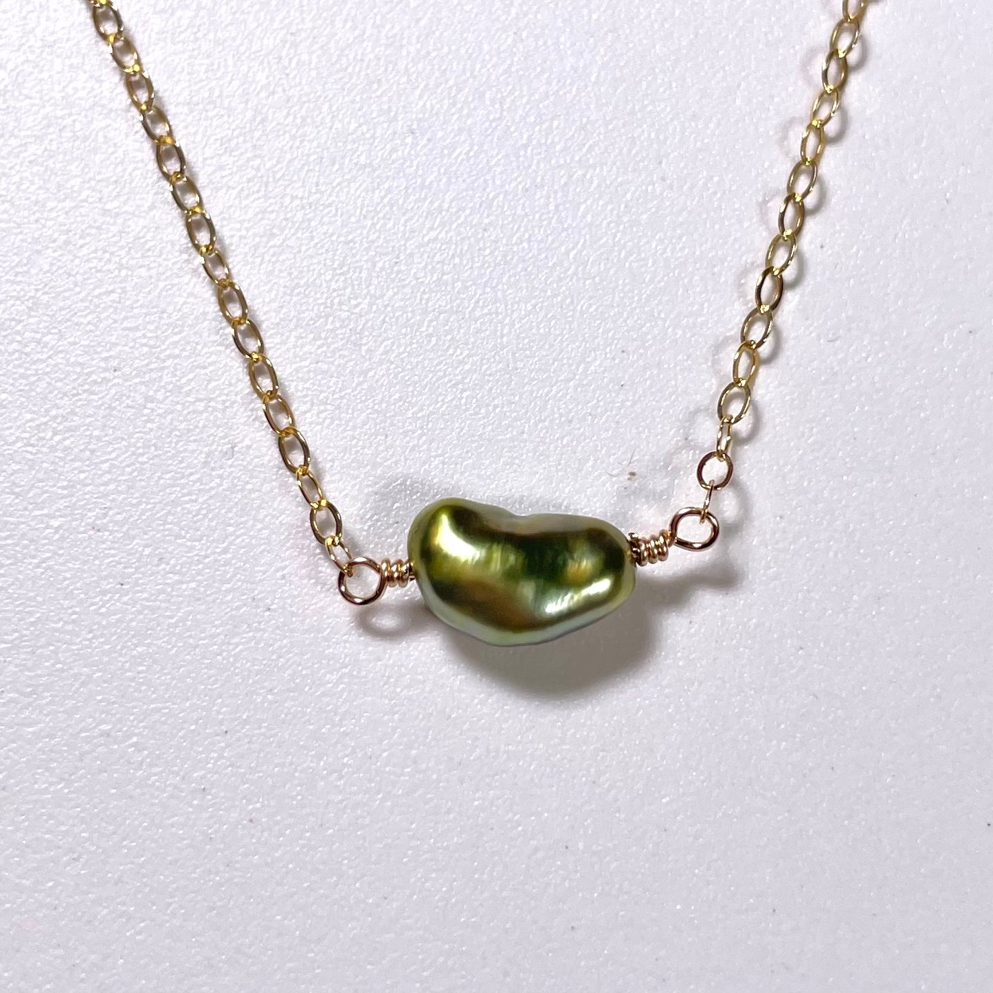 Pistachio Keshi Necklace