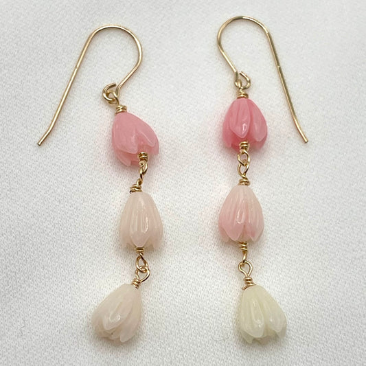 Pink Ombré Pikake Earrings