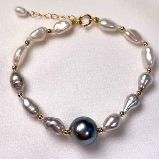 Midnight Tahitian Pearl Ocean Bracelet