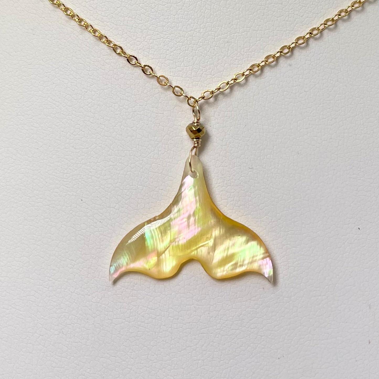 Yellow Whale Tail Necklace